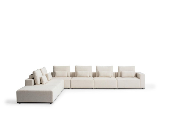 Loungemöbel-Set Wohnzimmer Beige Polstersofa Couchgarnitur Möbel Neu