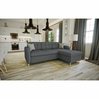 Design Ecksofa Sofa Bettfunktion Couch Polster Sitz Eck Sofas Schlafcouch Ecke
