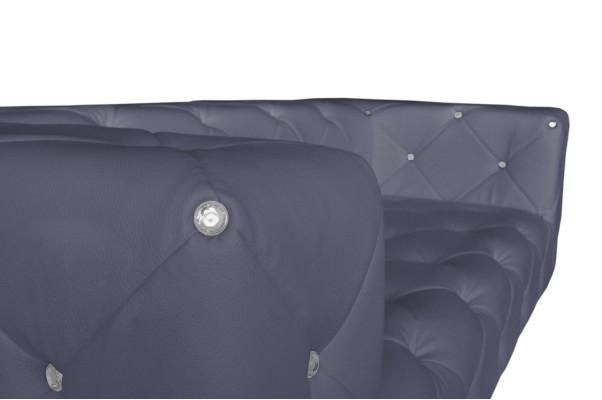 Dreisitzer Couch Polster Design Sofa 3er Sitz Sofas Zimmer Chesterfield Grau Neu