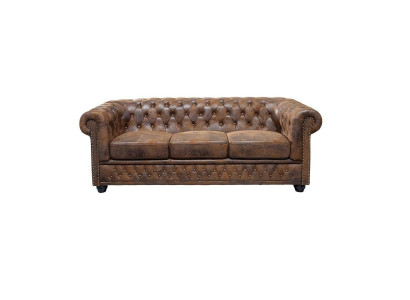 Couch Polster Sofa Textil Chesterfield Couchen Garnitur 3 Sitzer Dreisitzer