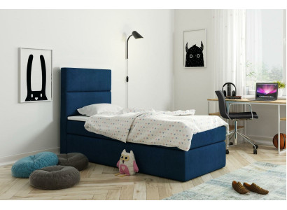 Bett Boxspring Blau Design Bett Big Polster Hotel Ehe Luxus Betten 80x200cm Neu