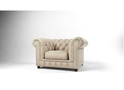 Edler Design Chesterfield Polster Sessel Fernseh Sitz Lounge Club Textil