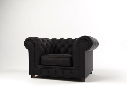 Edler Design Chesterfield Sessel Polster Fernseh Sitz Lounge Club Textil