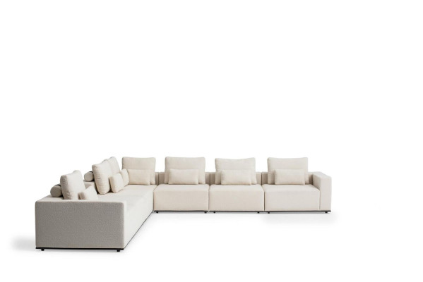 Sofa L-Form Luxus Polstersofa Wohnzimmer Textil Neu Möbel Moderne Couch