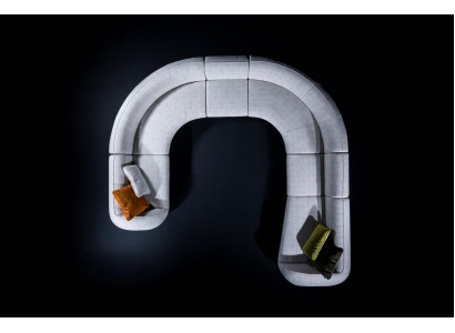 Polster U-Form Wohnlandschaft Wohnzimmergarnitur Luxus Couche Modern