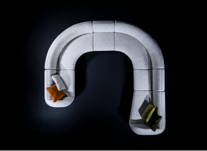 Polster U-Form Wohnlandschaft Wohnzimmergarnitur Luxus Couche Modern