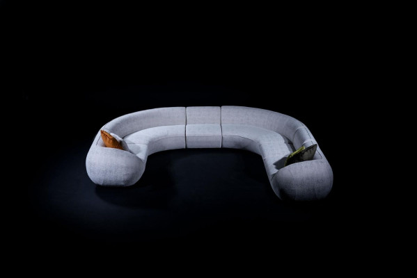 Wohnzimmer Eckgruppe U-Form Polstercouch Luxus Polster Textil Sofa Neu