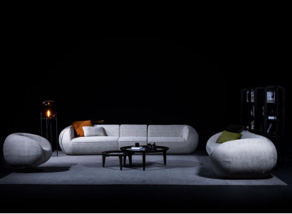 Luxuriöse Lounge Garnitur Sofa Set Fünfsitzer Dreisitzer Sessel Set Modern