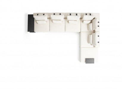 Ecksofa L-Form Luxus Wohnzimmer Design Modern Stil Stoff Sofa Garnitur