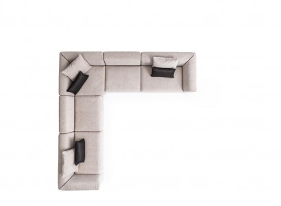 Taupe Ecksofa Ecksofagarnitur Kompakte Sofaecke Textilmöbel Sitzecke Sofa