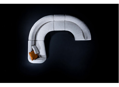 U-Form Sofa Couch Wohnzimmer Wohnlandschaft Ecksofa Design Polster Textil