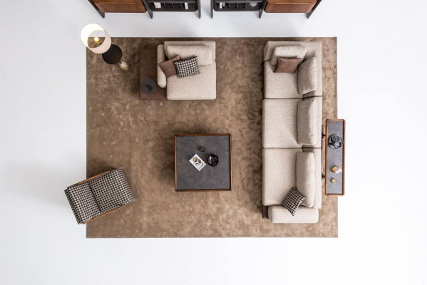 Sofa Set Wohnlandschaft Ecksofa Garnitur Stoffgarnitur Textil Sofas