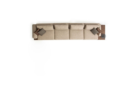 Sofa 6 Sitzer Couch Polster Textil Luxus Wohnzimmer Modern Möbel Stoff