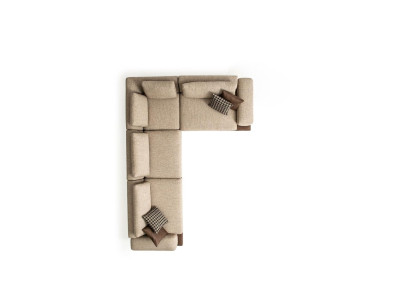 Beiges Ecksofa Polster Eckgarnitur L-Form Sofa Moderne Wohnlandschaft Couch