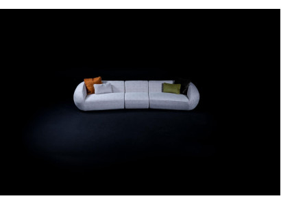 Polstermöbel Sechssitzer Wohnzimmer Couch Textil Sofas Moderne Möbel