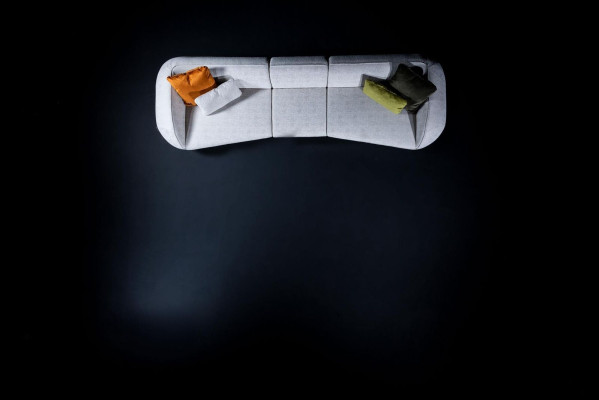 Polstermöbel Sechssitzer Wohnzimmer Couch Textil Sofas Moderne Möbel