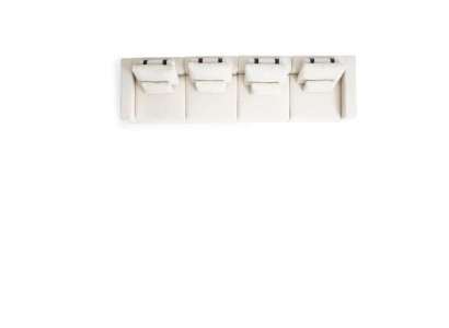 Weißer Sechssitzer Luxus Textil Sofas Wohnzimmer Moderne Sitzgruppe