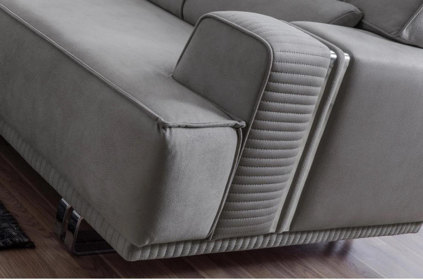 Sofa 3 Sitzer Modern Möbel Grau Wohnzimmer Luxus Einrichtung 235cm