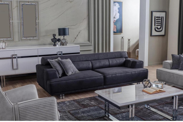 Sofa 3 Sitzer Modern Möbel Weiße Wohnzimmer Luxus Designer 235cm Einrichtung