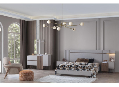 Schlafzimmer Set Luxus Komplettes Bett +2x Nachttische 3tlg. Modern Set Neu