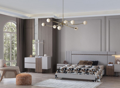 Schlafzimmer Set Luxus Komplettes Bett +2x Nachttische 3tlg. Modern Set Neu