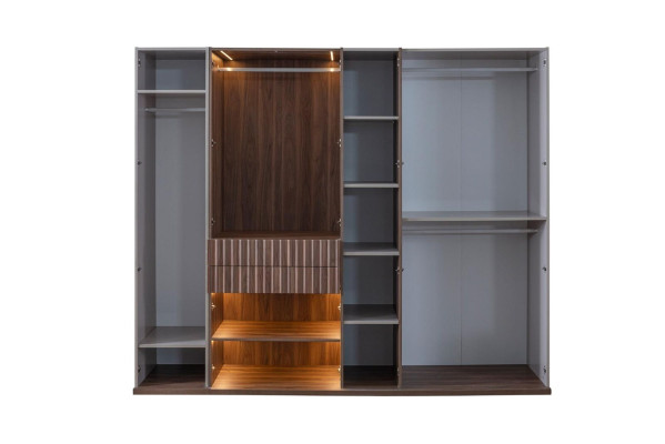 Schrank Kleiderschrank Schlafzimmer Schränke Modern Holz Luxus 260cm