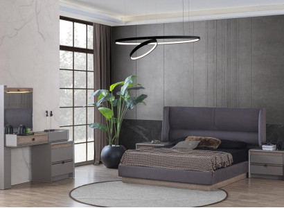 Exklusive Schlafzimmer Set Stil Bett + Schminktisch und 2x Nachttische 4tlg.