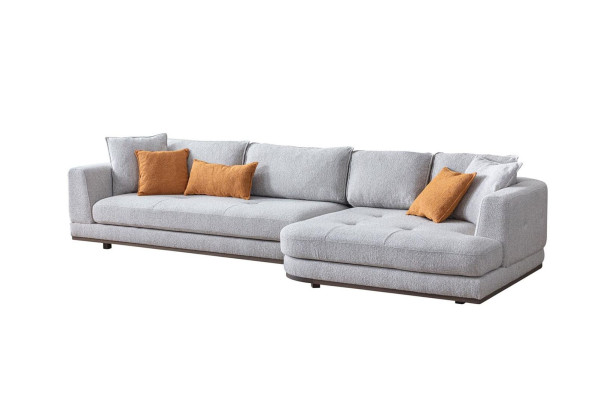 Luxus Ecksofa L - Form Modern Möbel von Wohnzimmer Grau farbe Designer