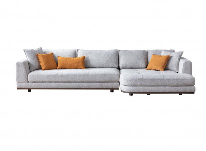 Luxus Ecksofa L - Form Modern Möbel von Wohnzimmer Grau farbe Designer