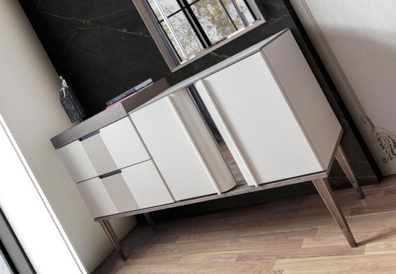 Design Schminktisch mit Spiegel Luxus Schlafzimmer Möbel 2tlg. Stil