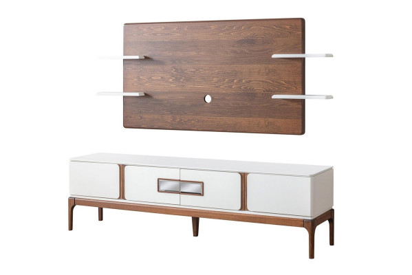 Stil Wohnzimmer set Wohnwand 2tlg. Sideboard TV-Wandpaneel Wohnwände