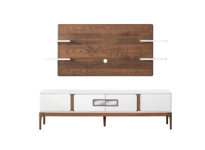 Stil Wohnzimmer set Wohnwand 2tlg. Sideboard TV-Wandpaneel Wohnwände