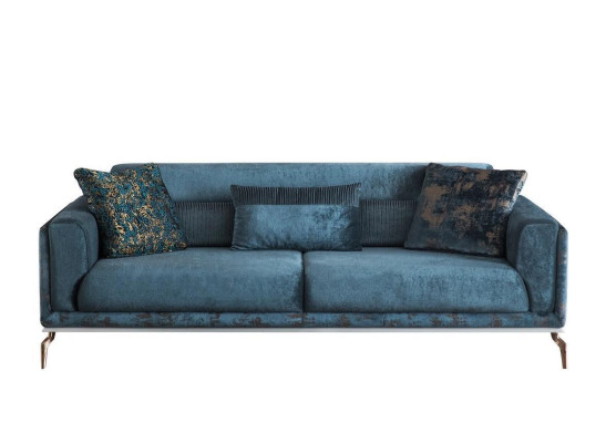 Modern Sofa 3 Sitzer Luxus Grün Design Möbel in Wohnzimmer Couchen 235cm