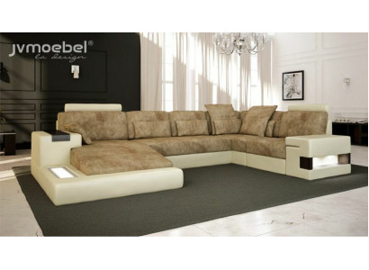 Wohnlandschaft Sofa Couch Polster Vintage Sofas Ecke Ecksofa U-Form Neu