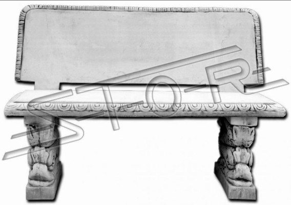 Bank Garten Design Antik Stil Stein Terrasen Möbel Bänke Außen