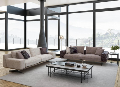 Wohnzimmer Set 2tlg Modern 2x Dreisitzer Sofa Couch Polstermöbel Luxus