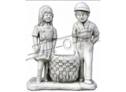 Blumenkübel Natur Pflanz Kübel Dekoration Figur Blumentöpfe Vasen Garten