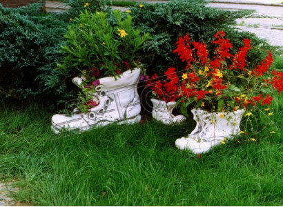 Blumenkübel Pflanz Kübel Dekoration Figur Natur Blumentöpfe Garten Vasen