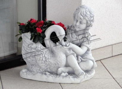 Blumenkübel Pflanz Kübel Dekoration Garten Blumentöpfe Natur Vasen Figur