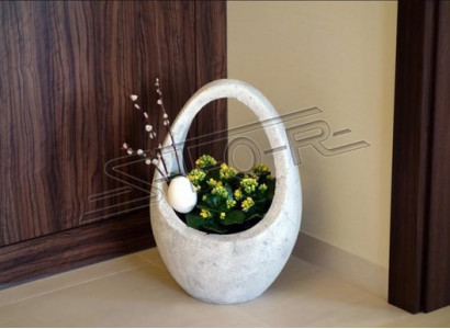 Blumenkübel Pflanz Kübel Dekoration Garten Vasen Blumentöpfe Figur Natur