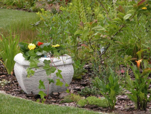 Blumenkübel Pflanz Kübel Dekoration Garten Vasen Figur Blumentöpfe Natur