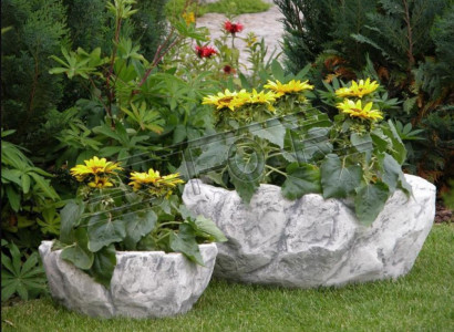 Blumenkübel Pflanz Kübel Dekoration Garten Vasen Figur Natur Blumentöpfe