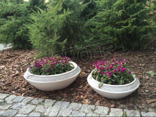 Blumenkübel Pflanz Kübel Dekoration Natur Vasen Figur Garten Blumentöpfe