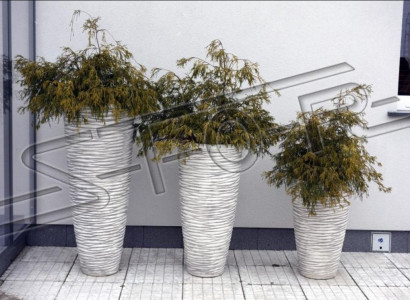 Blumenkübel Pflanz Kübel Dekoration Vasen Figur Garten Blumentöpfe Natur