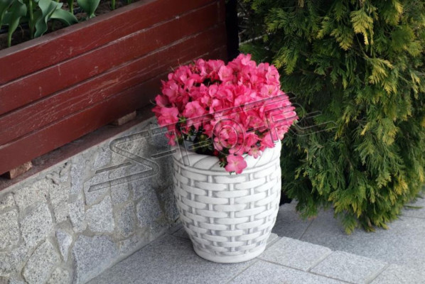 Blumenkübel Pflanz Kübel Dekoration Vasen Figur Natur Garten Blumentöpfe