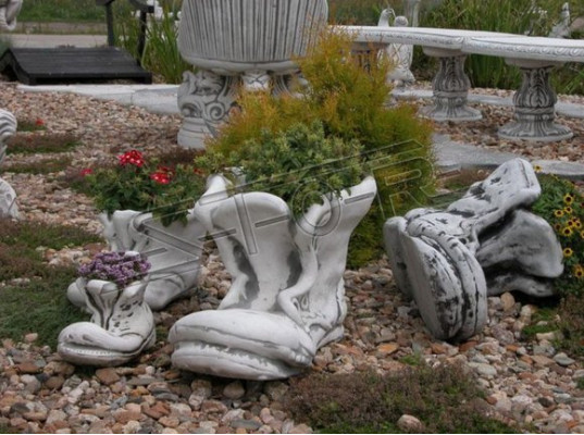 Blumenkübel Pflanz Kübel Natur Dekoration Figur Blumentöpfe Garten Vasen