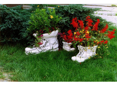 Blumenkübel Pflanz Kübel Natur Dekoration Figur Blumentöpfe Garten Vasen