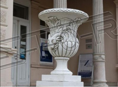 Blumenvase Blumen Kasten Garten Deko Stein Dekoration Antik Stil Blumen