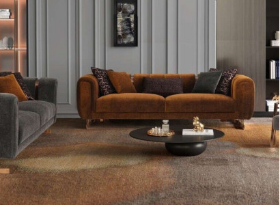 Polstersofa Komplette Couchgarnitur Sofagarnitur Grau Sitzer Stoffsofa sofa