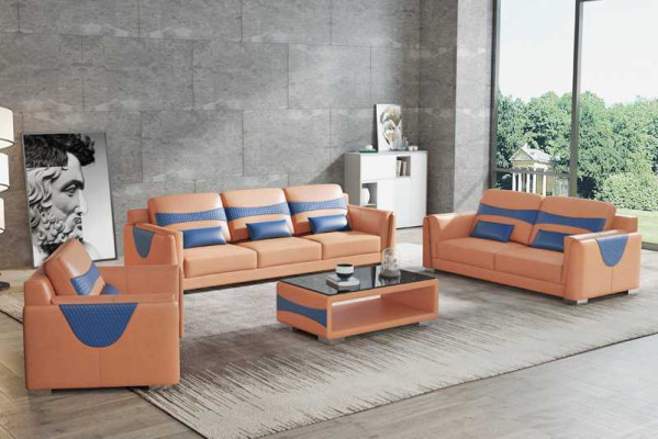 Sofagarnitur Luxus Komplette Couchgarnitur Grau Kunstleder Sofa 321
